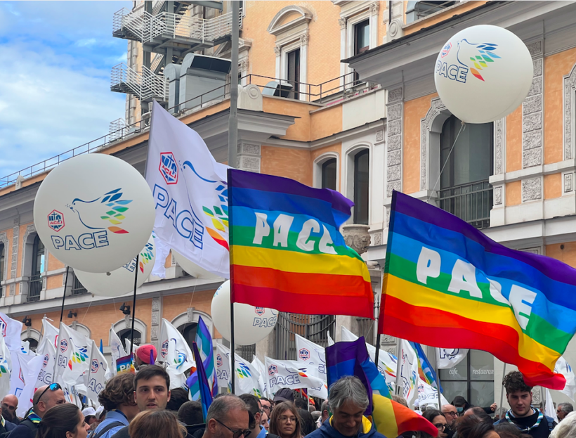 В Риме прошла антивоенная демонстрация с участием христианских миротворческих организаций